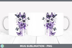 GorgeousPurple Drips Mug Wrap design.