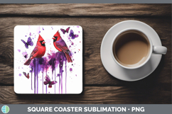 GorgeousPurple Drips Square Coaster design.