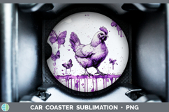 GorgeousPurple Drips Car Coaster design.