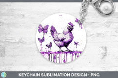 GorgeousPurple Drips Keychain design.