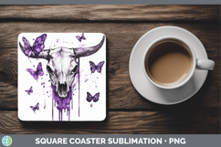 GorgeousPurple Drips Square Coaster design.