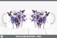 GorgeousPurple Drips Mug Wrap design.