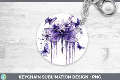 GorgeousPurple Drips Keychain design.