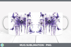 GorgeousPurple Drips Mug Wrap design.