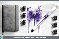 GorgeousPurple Drips Pen Wrap design.