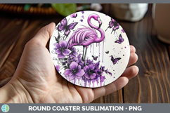 GorgeousPurple Drips Round Coaster design.