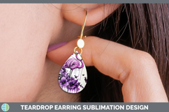 GorgeousPurple Drips Teardrop Earrings design.