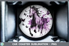 GorgeousPurple Drips Car Coaster design.