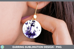 GorgeousPurple Drips Round Earrings design.