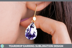 GorgeousPurple Drips Teardrop Earrings design.