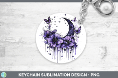 GorgeousPurple Drips Keychain design.
