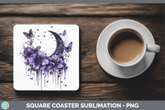 GorgeousPurple Drips Square Coaster design.