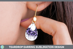 GorgeousPurple Drips Teardrop Earrings design.