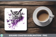 GorgeousPurple Drips Square Coaster design.