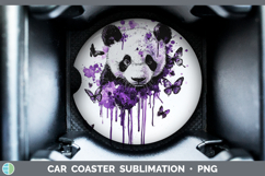 GorgeousPurple Drips Car Coaster design.