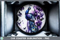 GorgeousPurple Drips Car Coaster design.