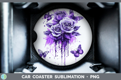 GorgeousPurple Drips Car Coaster design.