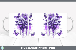GorgeousPurple Drips Mug Wrap design.