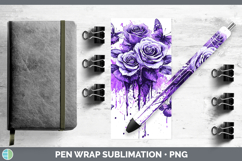 GorgeousPurple Drips Pen Wrap design.