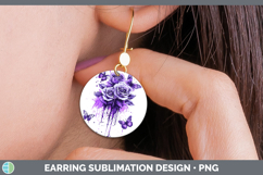 GorgeousPurple Drips Round Earrings design.