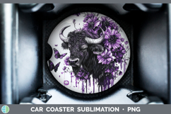 GorgeousPurple Drips Safari Car Coaster design.