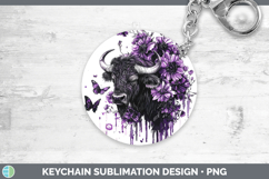 GorgeousPurple Drips Safari Keychain design.