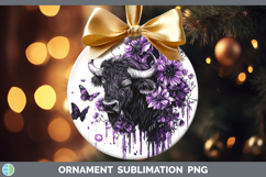 GorgeousPurple Drips Safari Ornament design.