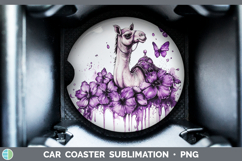 GorgeousPurple Drips Safari Car Coaster design.