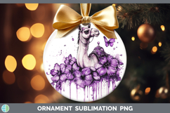 GorgeousPurple Drips Safari Ornament design.