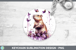 GorgeousPurple Drips Safari Keychain design.