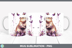 GorgeousPurple Drips Safari Mug Wrap design.