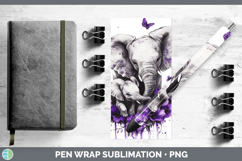 GorgeousPurple Drips Safari Pen Wrap design.