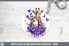 GorgeousPurple Drips Safari Keychain design.
