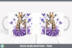 GorgeousPurple Drips Safari Mug Wrap design.