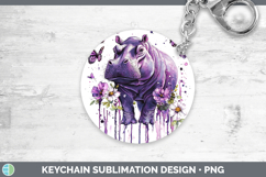 GorgeousPurple Drips Safari Keychain design.