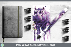 GorgeousPurple Drips Safari Pen Wrap design.