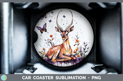 GorgeousPurple Drips Safari Car Coaster design.