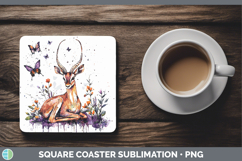 GorgeousPurple Drips Safari Square Coaster design.