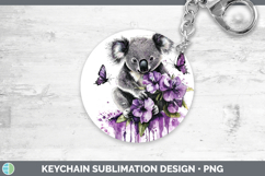 GorgeousPurple Drips Safari Keychain design.
