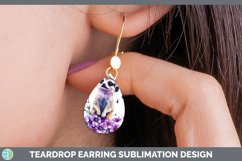GorgeousPurple Drips Safari Teardrop Earrings design.