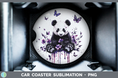 GorgeousPurple Drips Safari Car Coaster design.