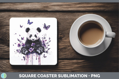 GorgeousPurple Drips Safari Square Coaster design.