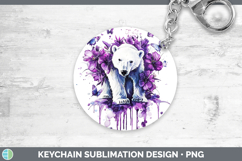 GorgeousPurple Drips Safari Keychain design.