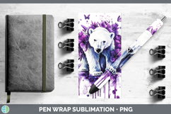 GorgeousPurple Drips Safari Pen Wrap design.