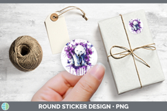 GorgeousPurple Drips Safari Stickers design.