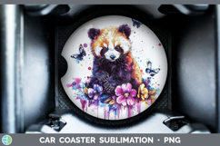 GorgeousPurple Drips Safari Car Coaster design.