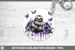 GorgeousPurple Drips Safari Keychain design.