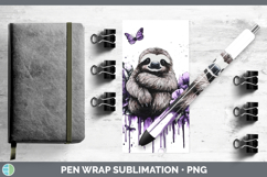 GorgeousPurple Drips Safari Pen Wrap design.