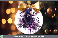 GorgeousPurple Drips Safari Ornament design.