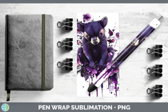 GorgeousPurple Drips Safari Pen Wrap design.